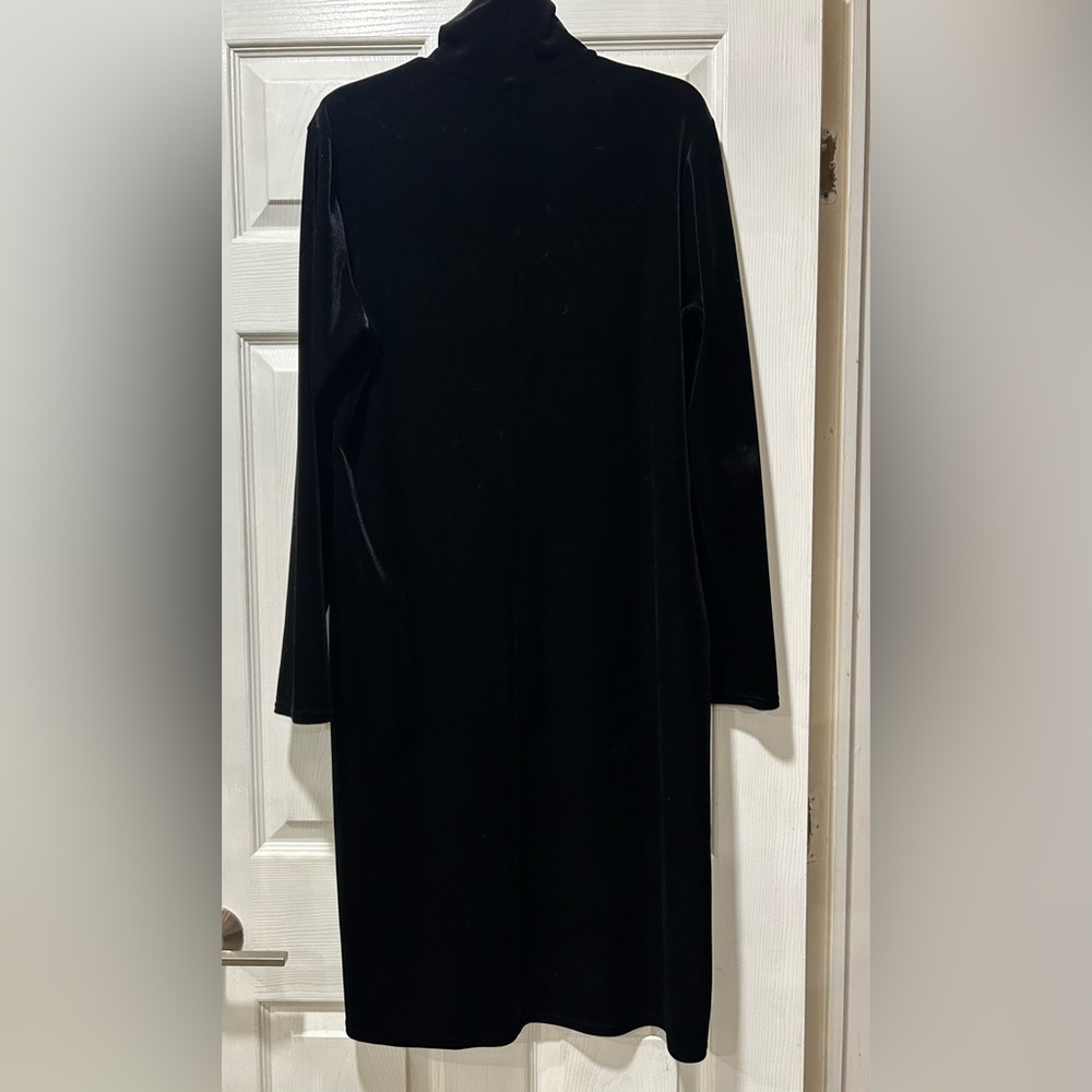 Elegant Eddie Bauer Black Velour Dress NOT MATERNITY WEAR